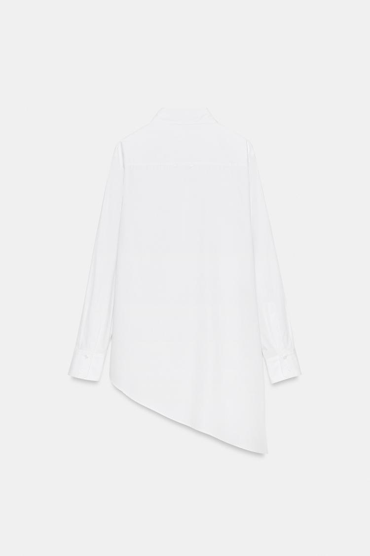 Zw Collection Asymmetric Poplin Shirt - White
