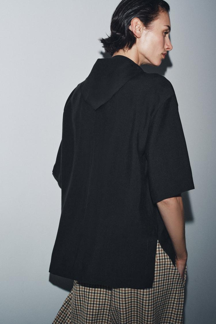 Flowing Blouse With Scarf