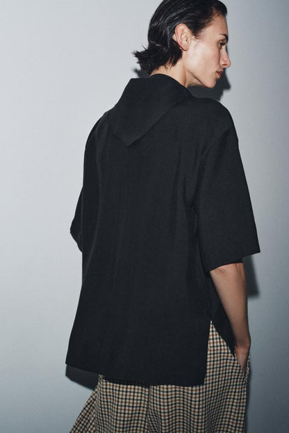 Flowing Blouse With Scarf