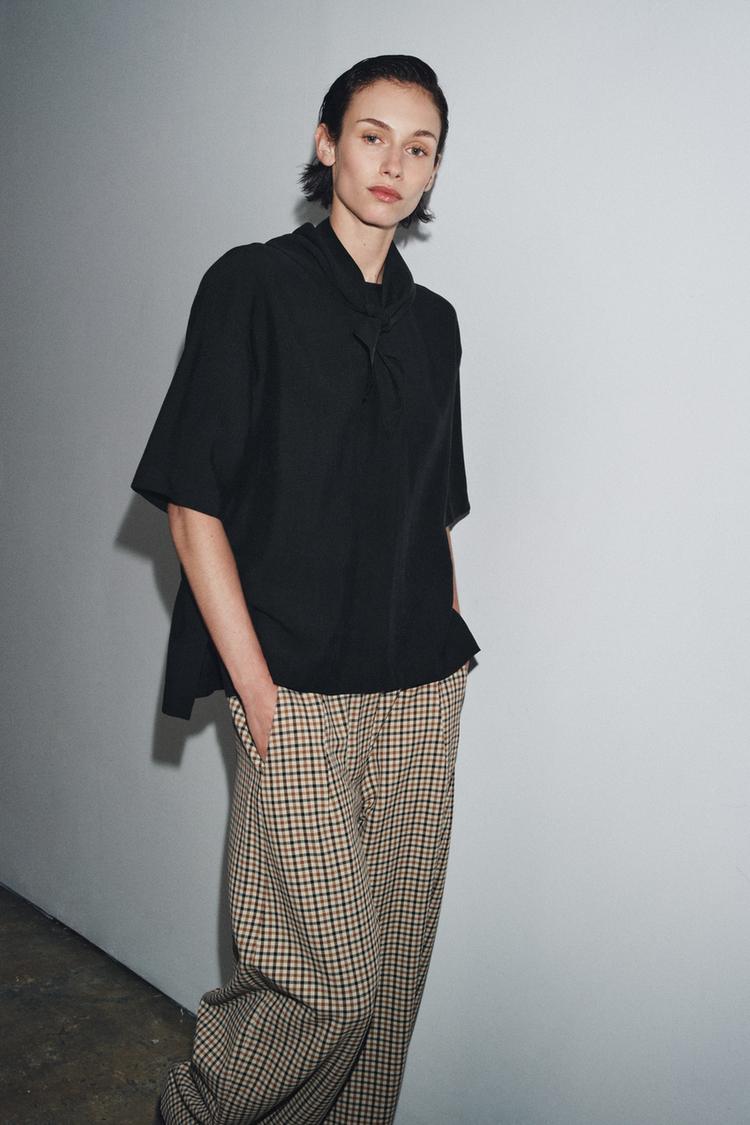 Flowing Blouse With Scarf