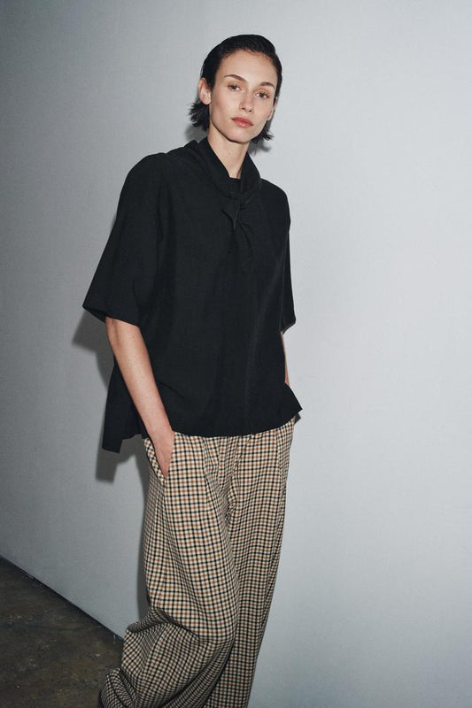 Flowing Blouse With Scarf