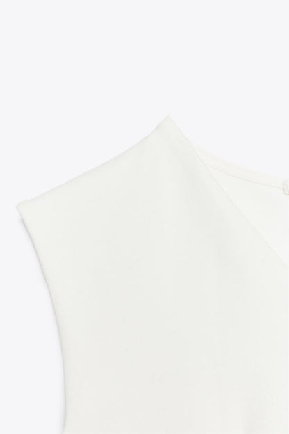 Sleeveless Interlock Peplum Top