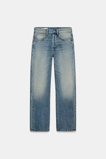 Zara Mid Waist Boyfriend Jeans