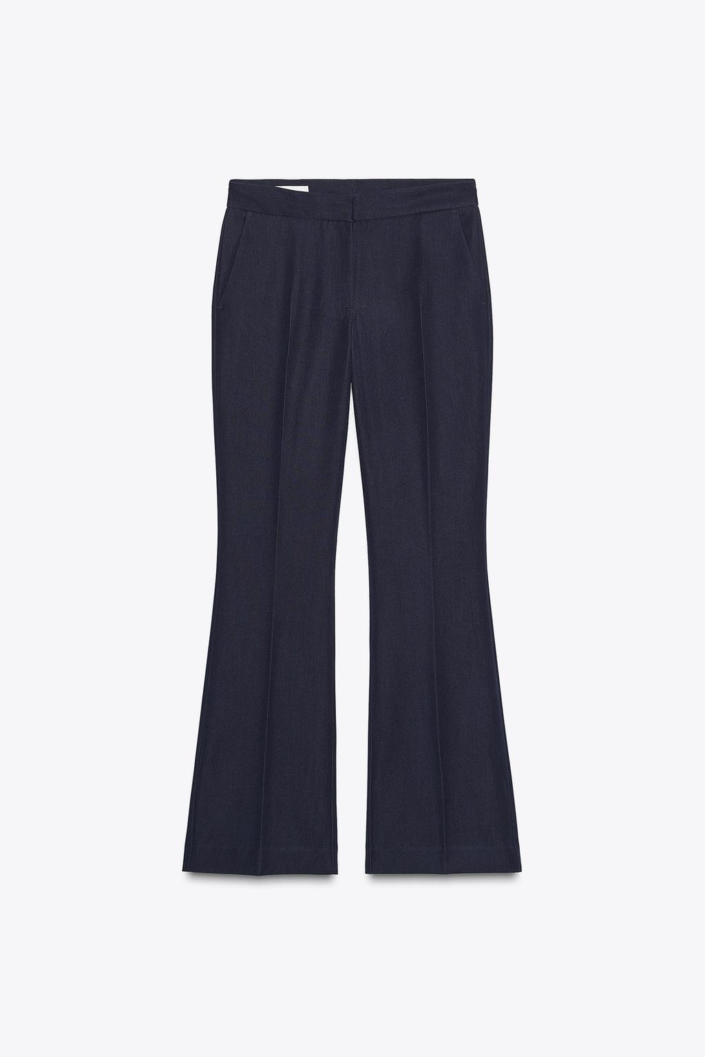 STRAIGHT-LEG TROUSERS Navy Blue