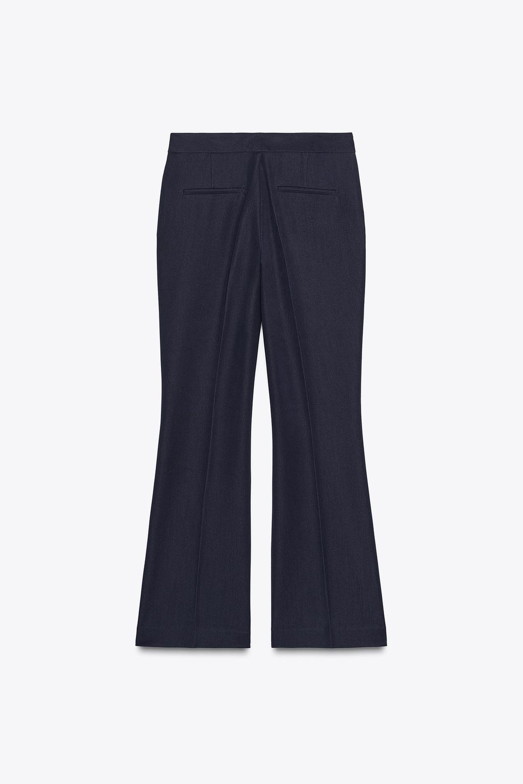 STRAIGHT-LEG TROUSERS Navy Blue