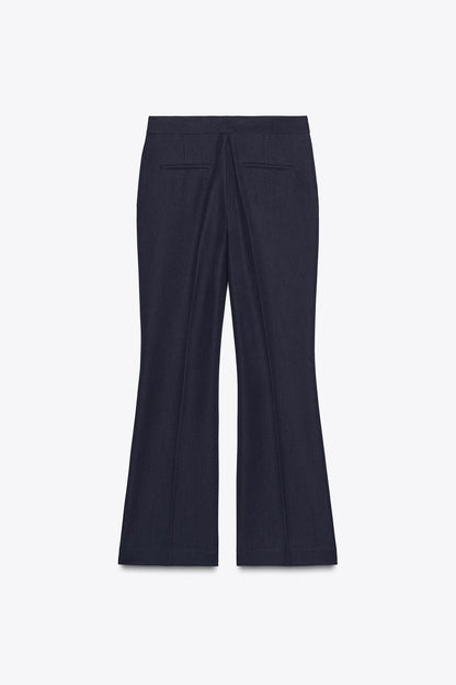 STRAIGHT-LEG TROUSERS Navy Blue