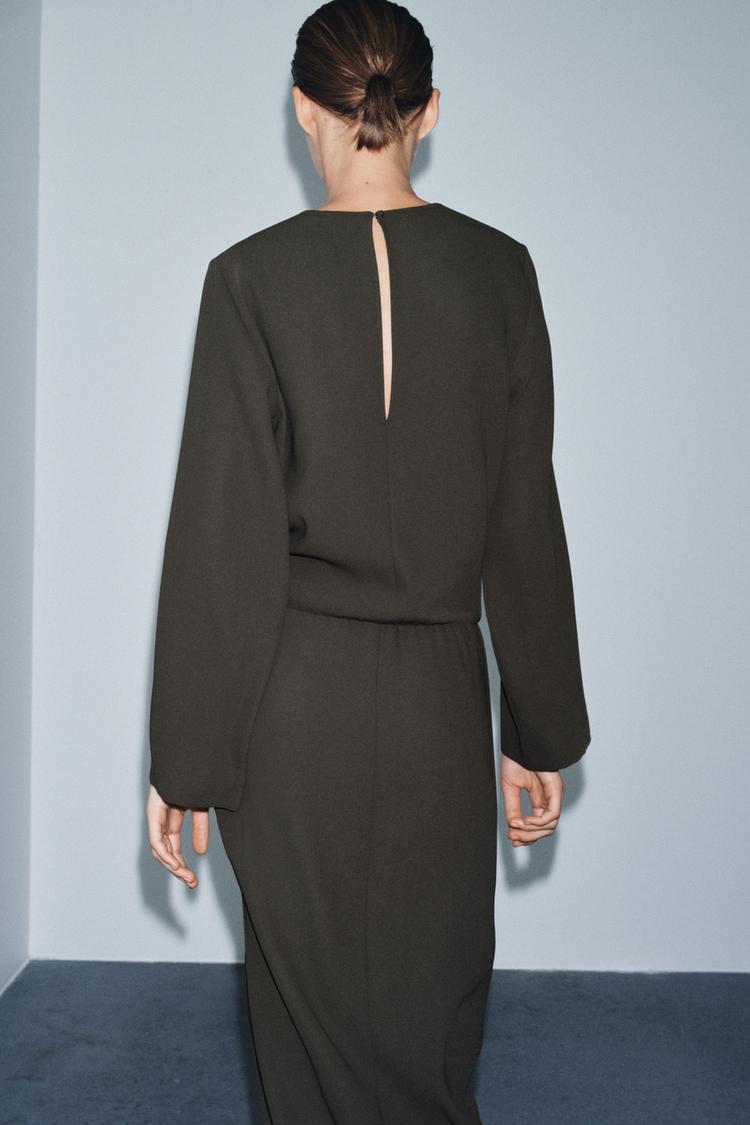 Zara Pleated Midi Dress