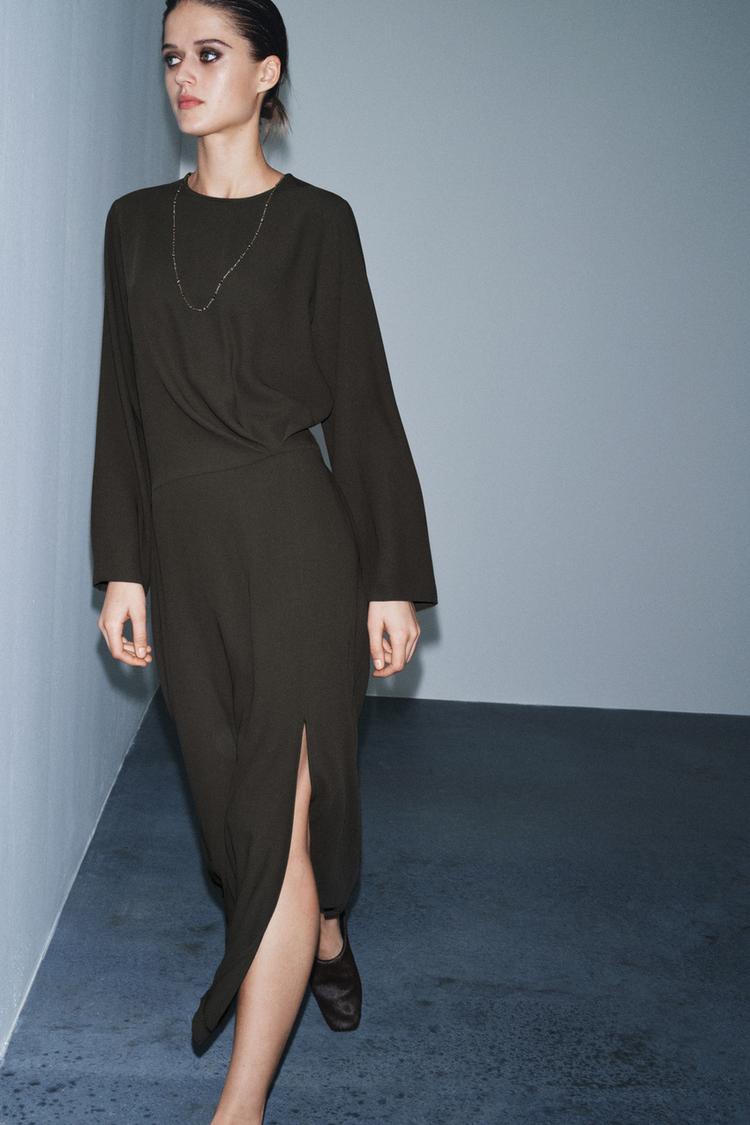 Zara Pleated Midi Dress