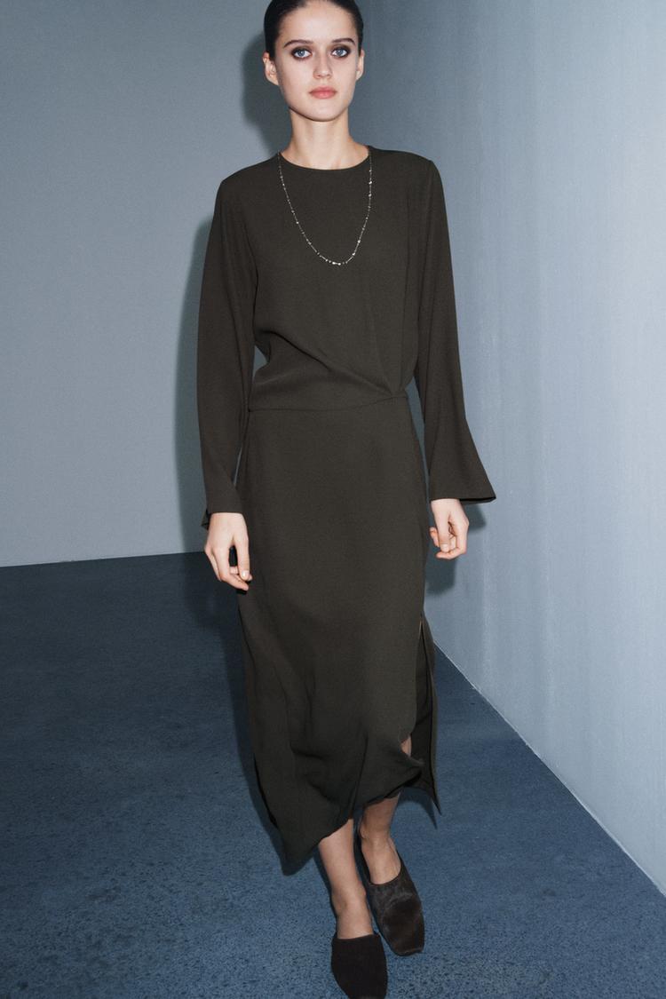 Zara Pleated Midi Dress