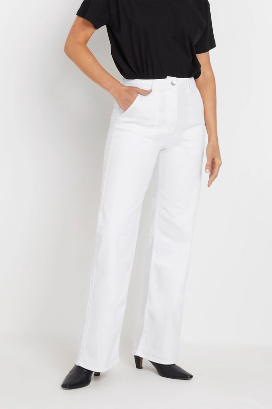 Tall White Wide Leg Jeans