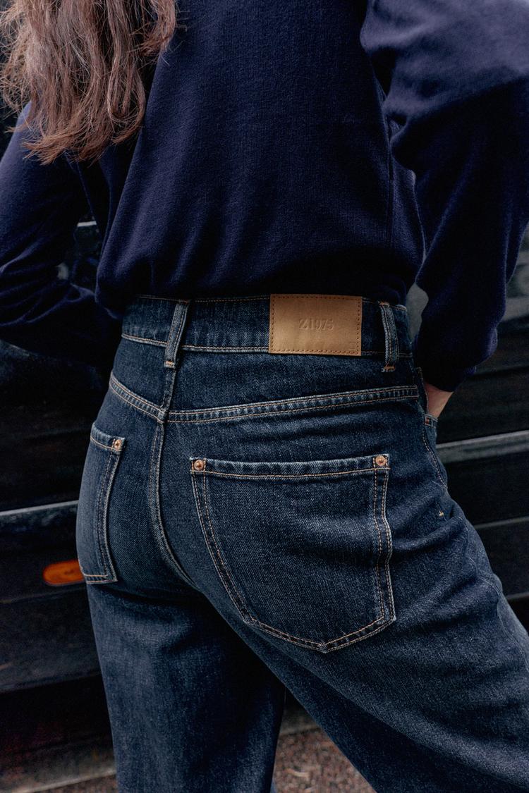 Zara Straight Full Length High Waist Jeans