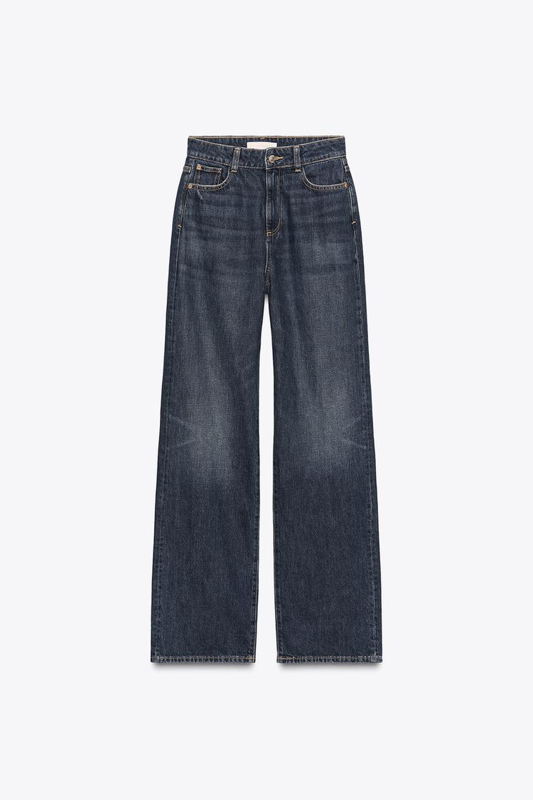 Zara Straight Full Length High Waist Jeans