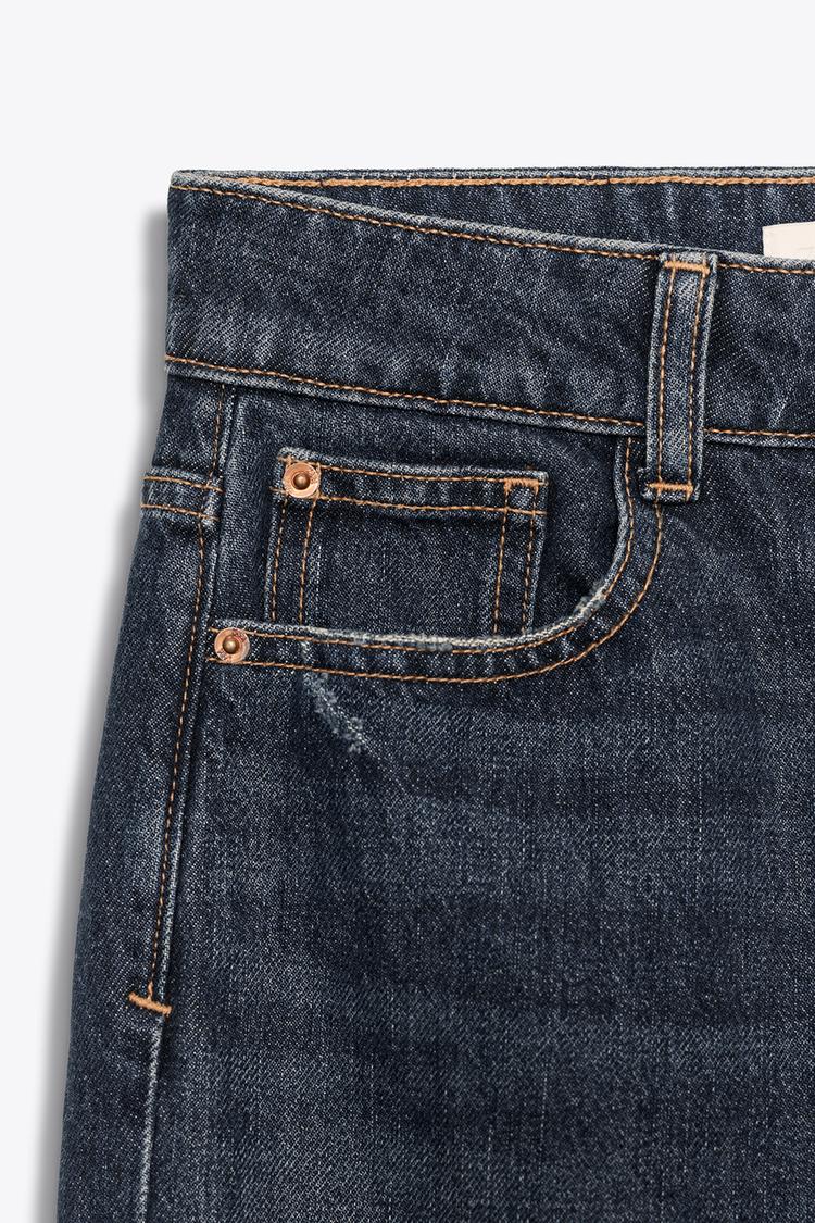 Zara Straight Full Length High Waist Jeans