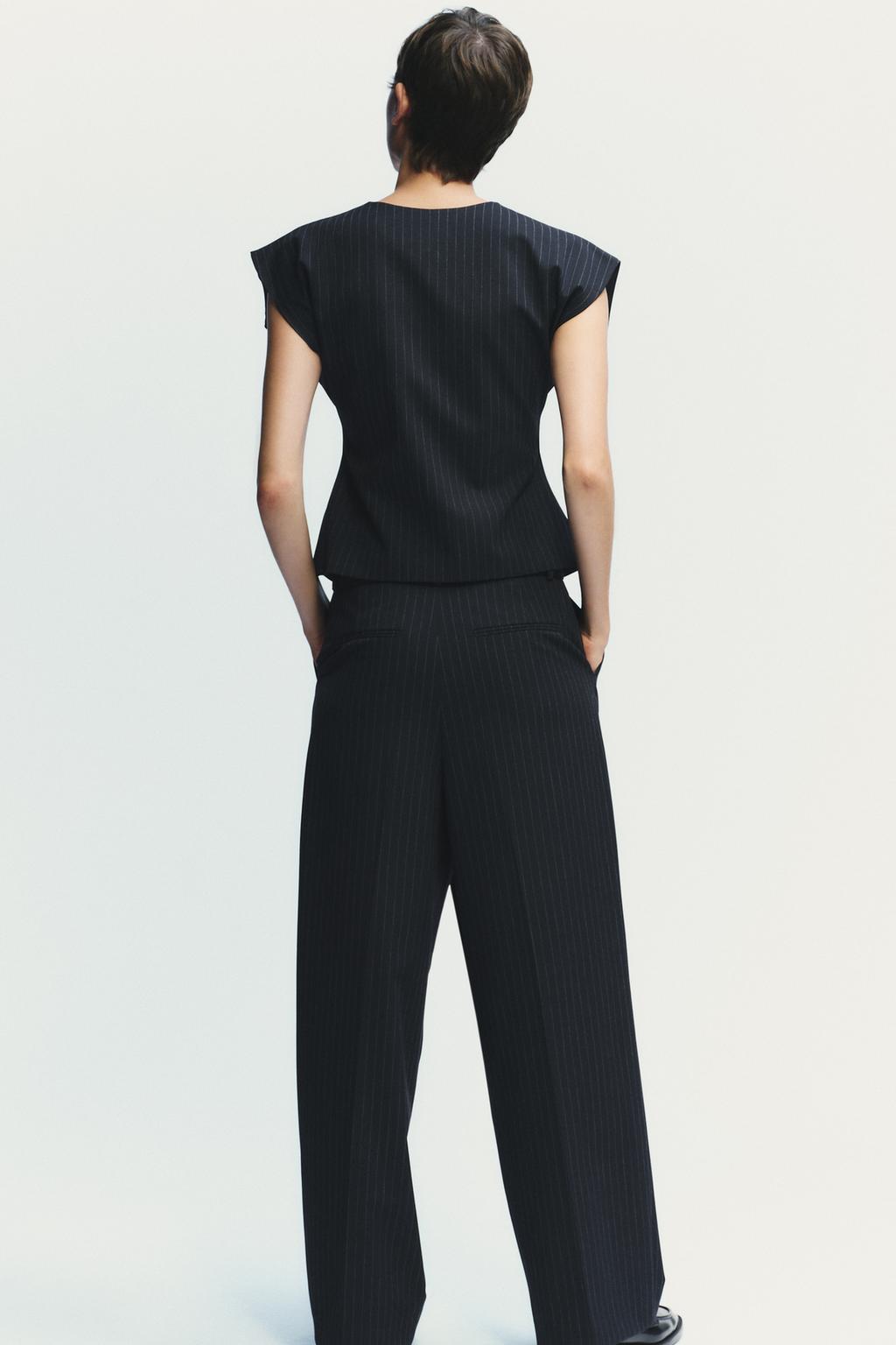 PINSTRIPE WAISTCOAT Navy