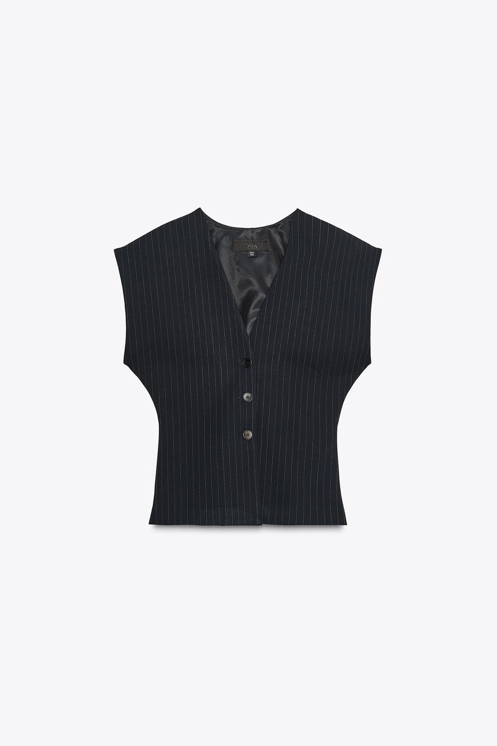PINSTRIPE WAISTCOAT Navy