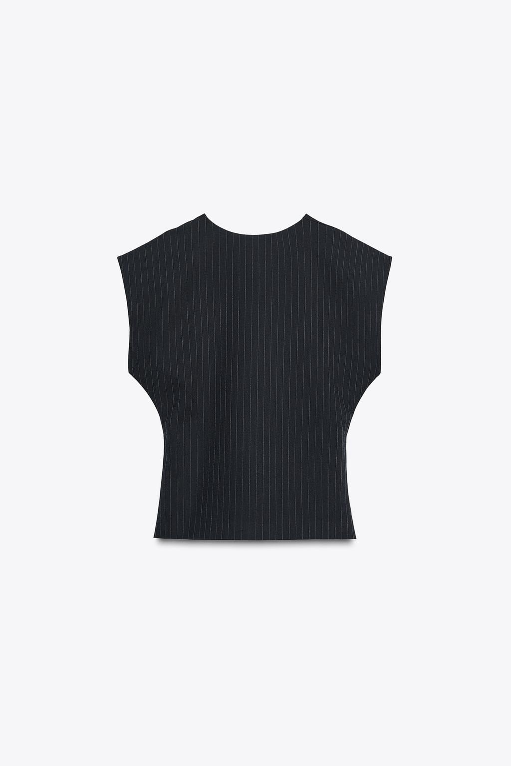 PINSTRIPE WAISTCOAT Navy