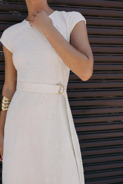 Zara Jacquard Dress With Belt