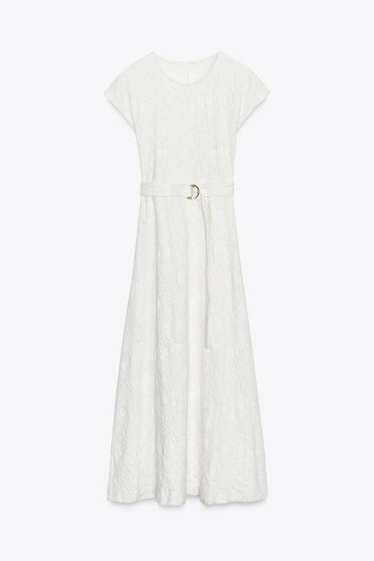 Zara Jacquard Dress With Belt