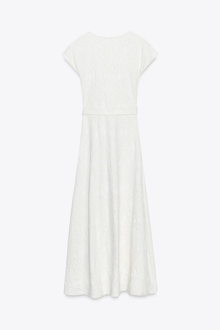 Zara Jacquard Dress With Belt