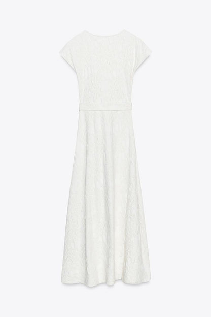Zara Jacquard Dress With Belt