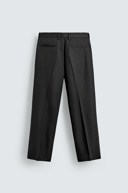 Men Fashion Straight Fit Slits Trouser