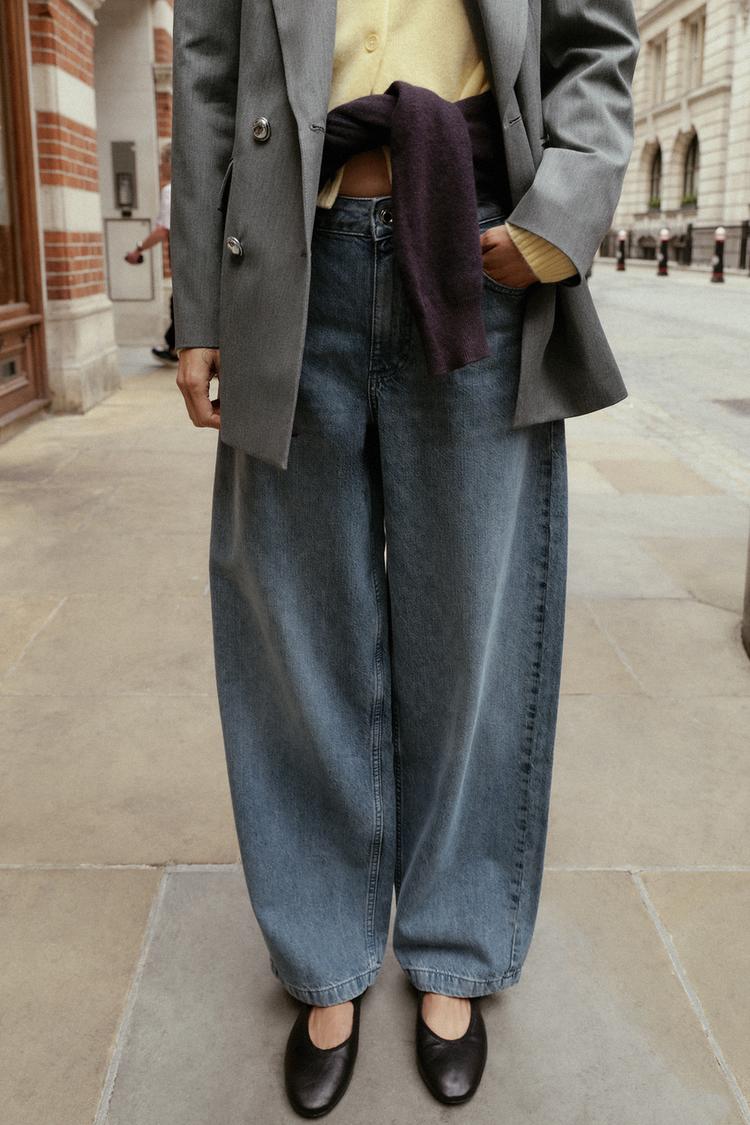 Baggy Barrel Mid-Waist Jeans