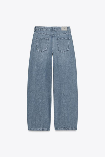 Baggy Barrel Mid-Waist Jeans