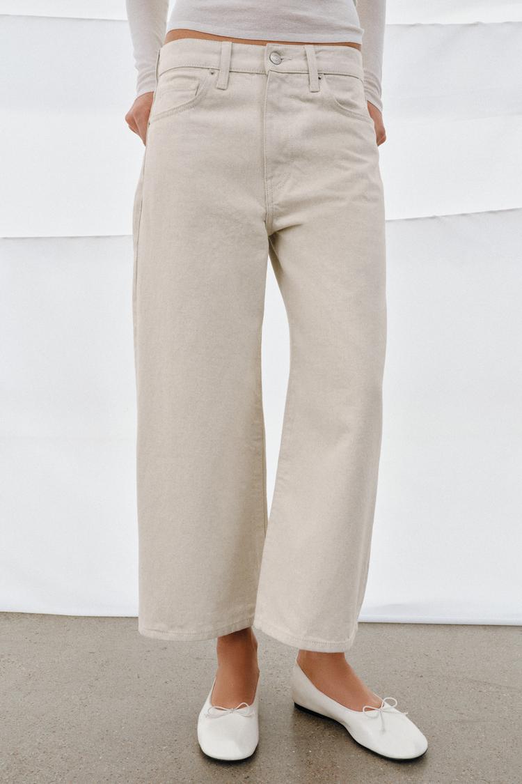 Zara Mid Waist Culottes Jeans