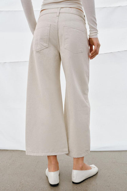 Zara Mid Waist Culottes Jeans