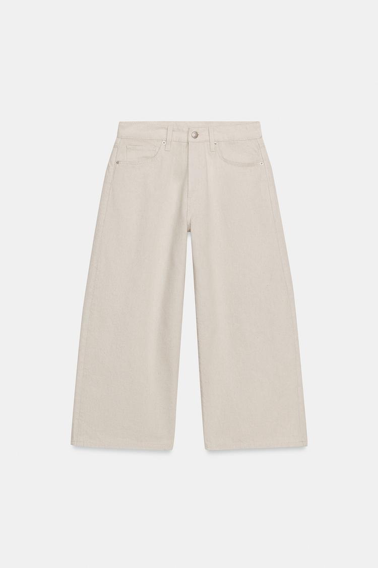 Zara Mid Waist Culottes Jeans