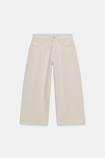 Zara Mid Waist Culottes Jeans
