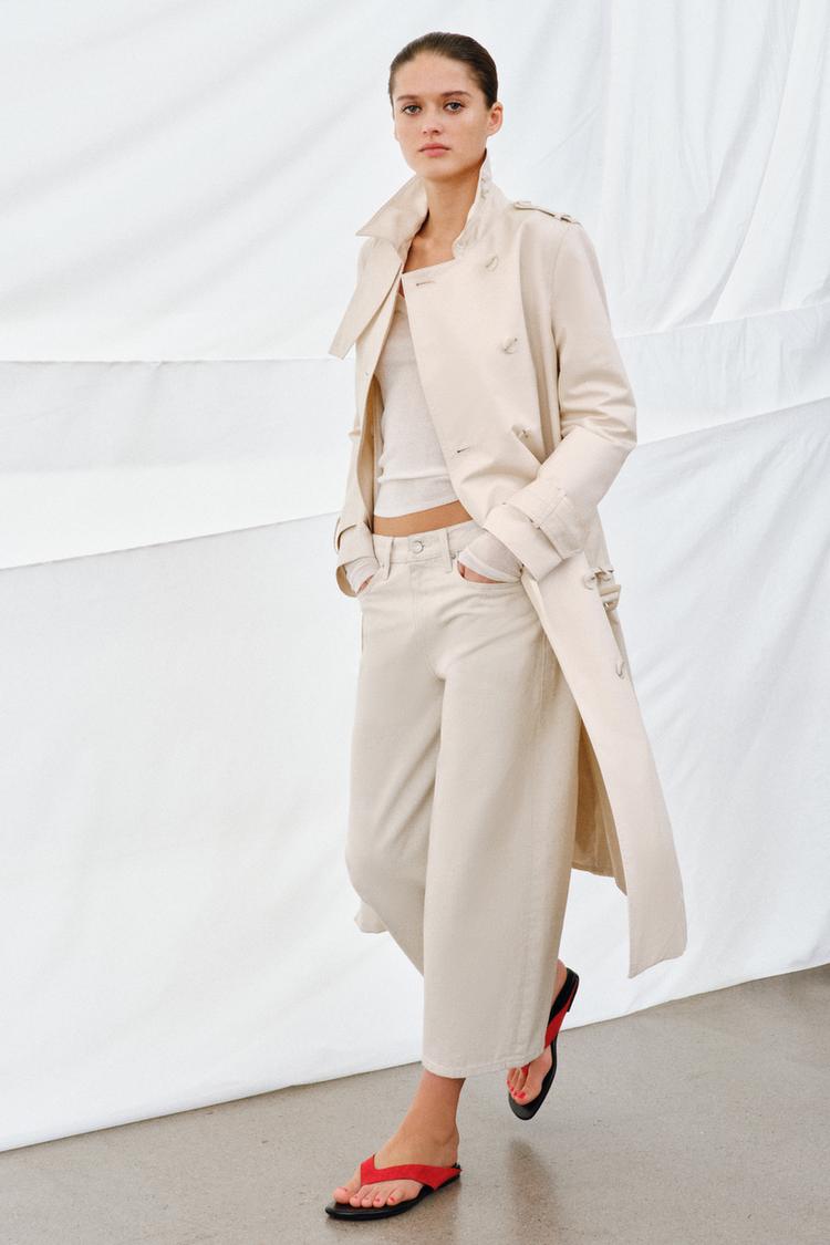 Zara Mid Waist Culottes Jeans