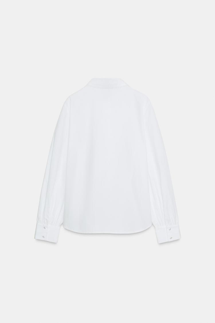 Zara Poplin Bow Shirt