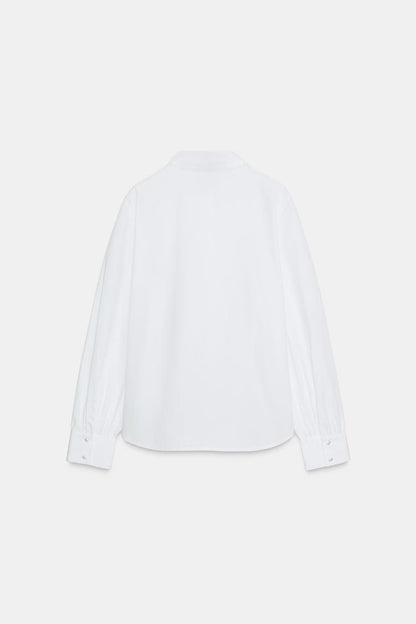 Zara Poplin Bow Shirt