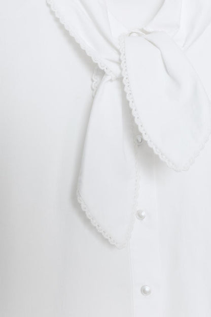 Zara Poplin Bow Shirt