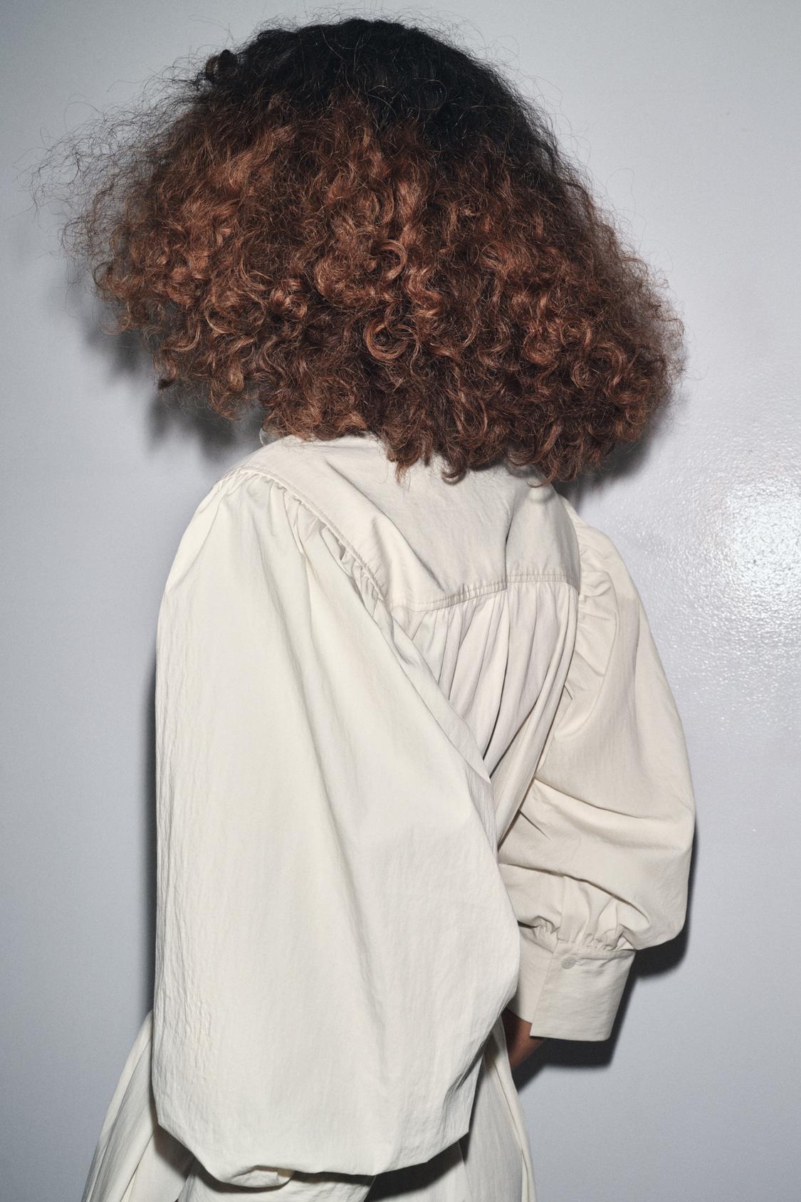 Zara puff Sleeve Shirt Dress