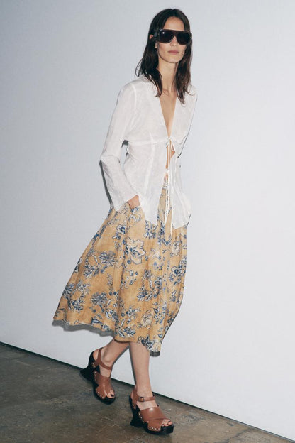 Zara Blouse With Ties
