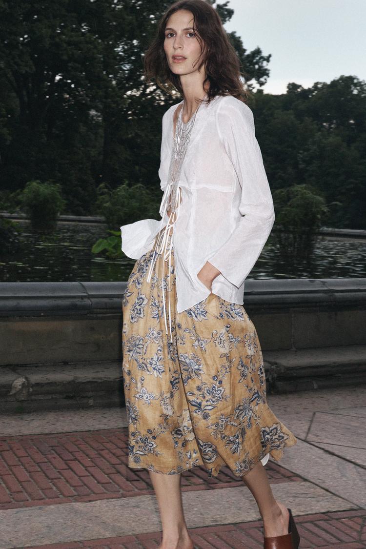Zara Blouse With Ties