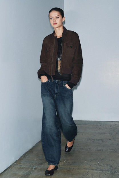 Zara Barrel Mid Waist Jean