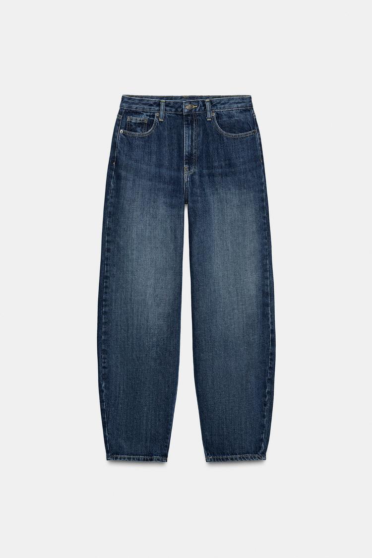 Zara Barrel Mid Waist Jean