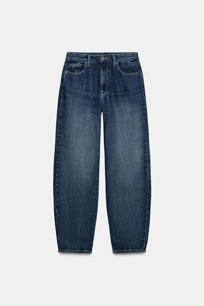 Zara Barrel Mid Waist Jean