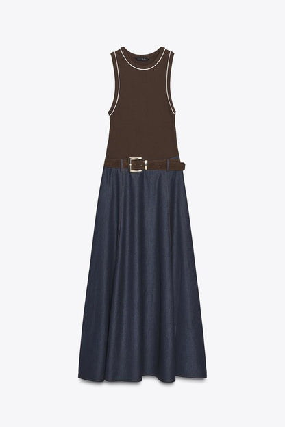 Round Neck Sleeveless Dress