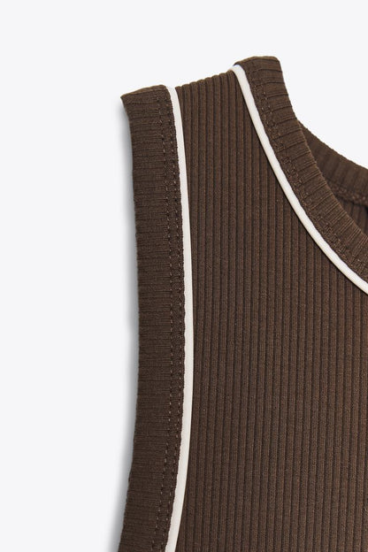 Round Neck Sleeveless Dress