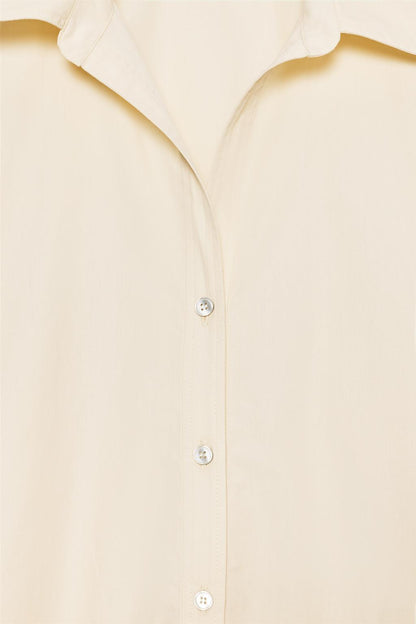 Zara Cropped Organic Cotton Twill Shirt