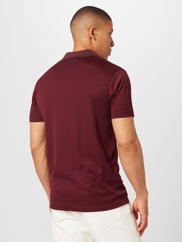 Burgundy Colour Block Placket Polo