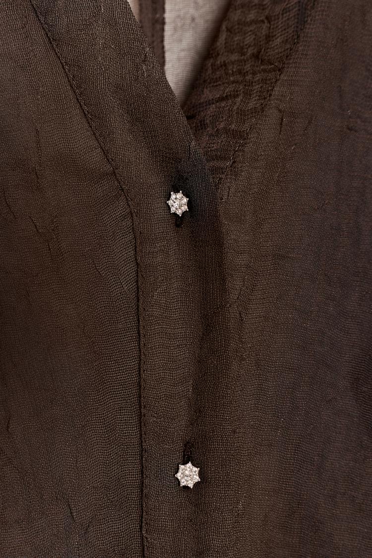 Semi-Sheer Shirt With Ties