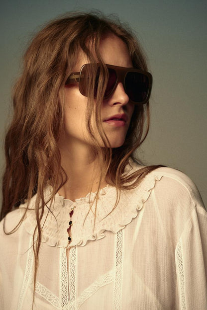 Zara Cotton Gauze Dress With Belt