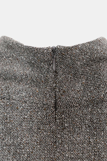 Textured Belted Midi Dress