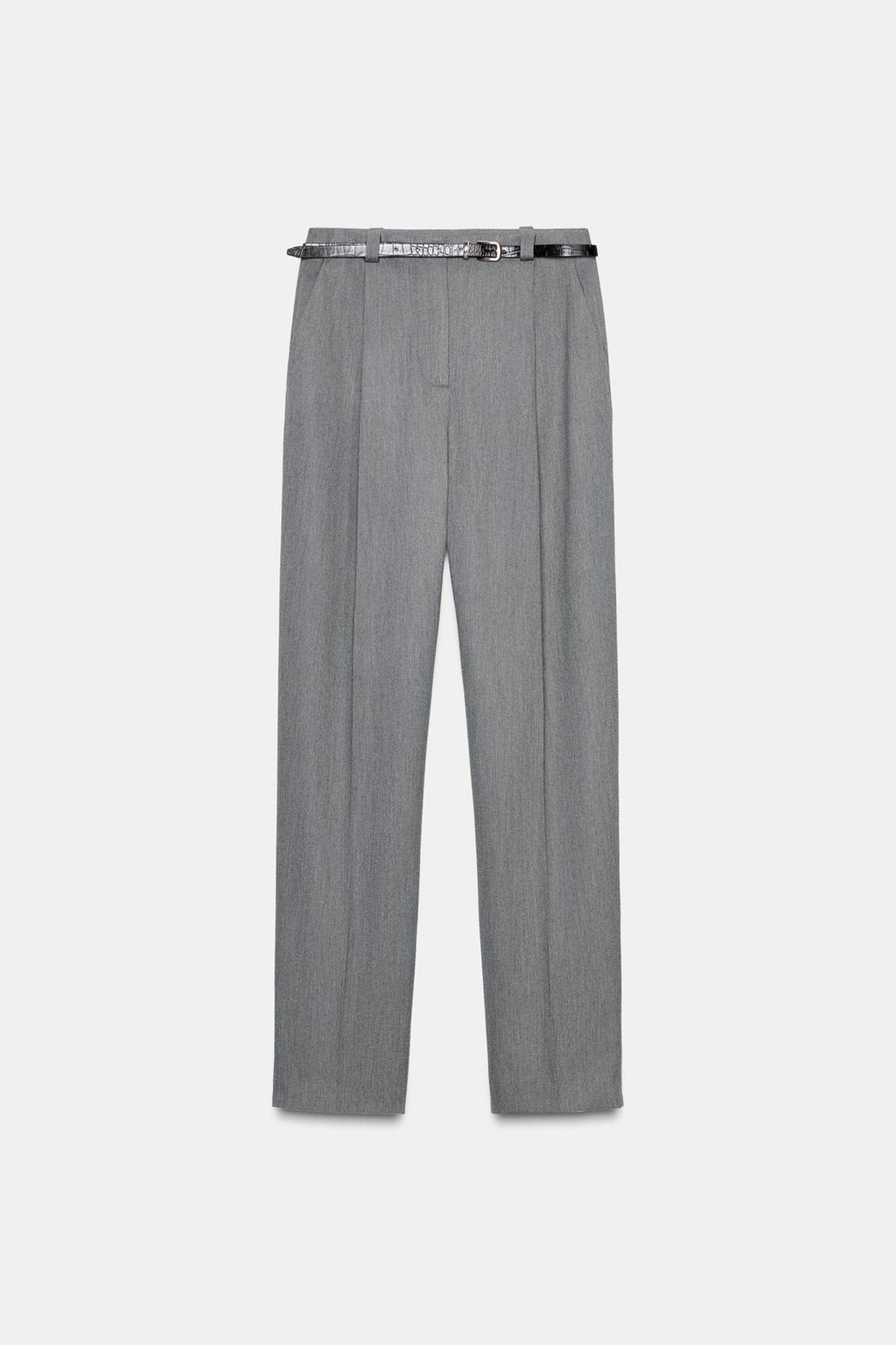 TROUSERS WITH BELT Grey
