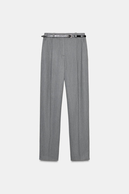 TROUSERS WITH BELT Grey
